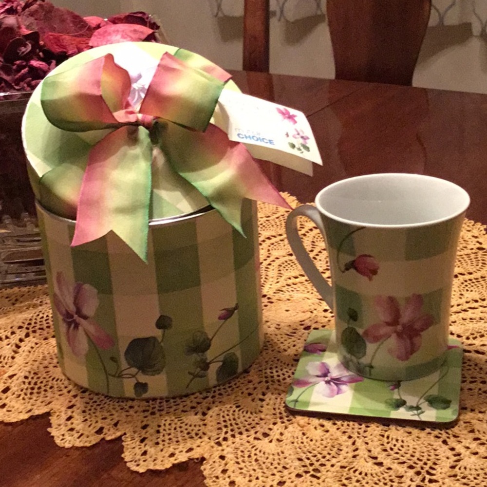Single coffee mug plus coaster